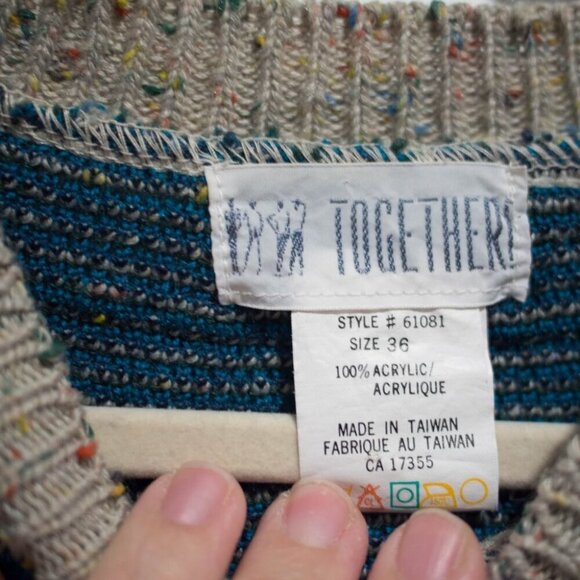 Vintage Together Sweater Floral with Rainbow Specks - Picture 6 of 9